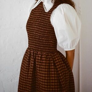 Wray Flor Dress in Cinnamon Check